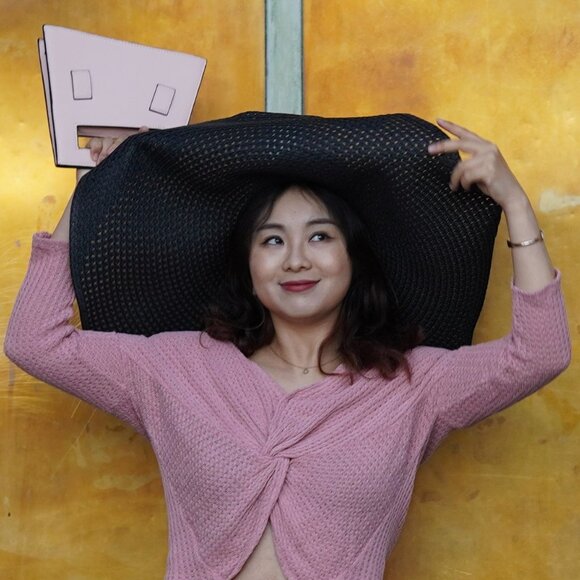 Black Super Wide Brim UV Protection Sun Beach Floppy Straw Hat Wired Edge - Picture 5 of 6